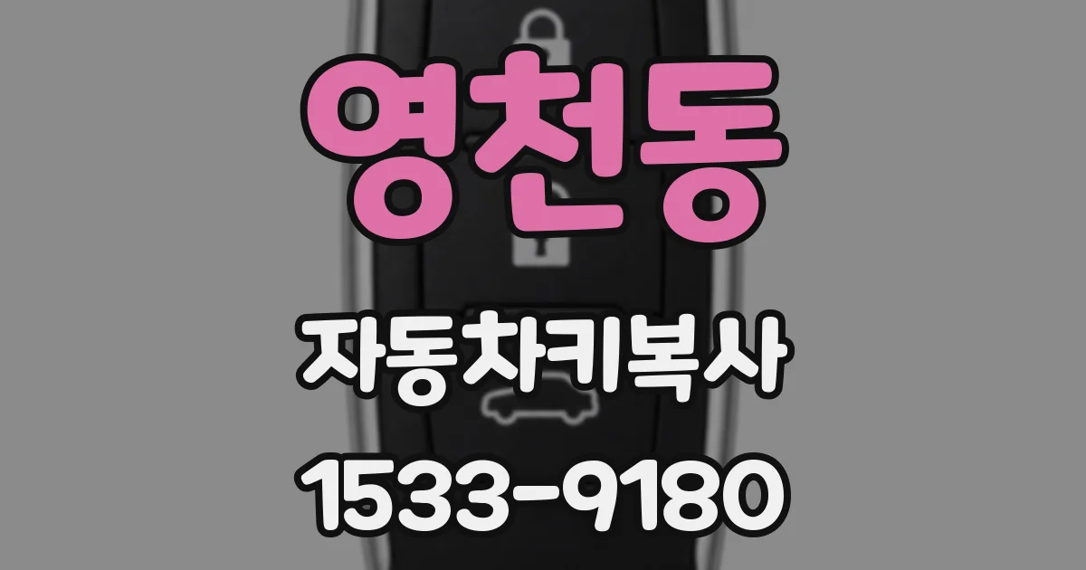 영천동 자동차키복사