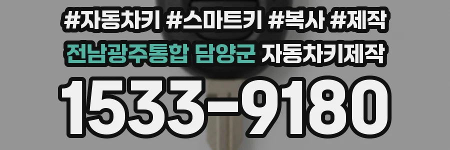 전남광주통합 담양군 자동차키제작