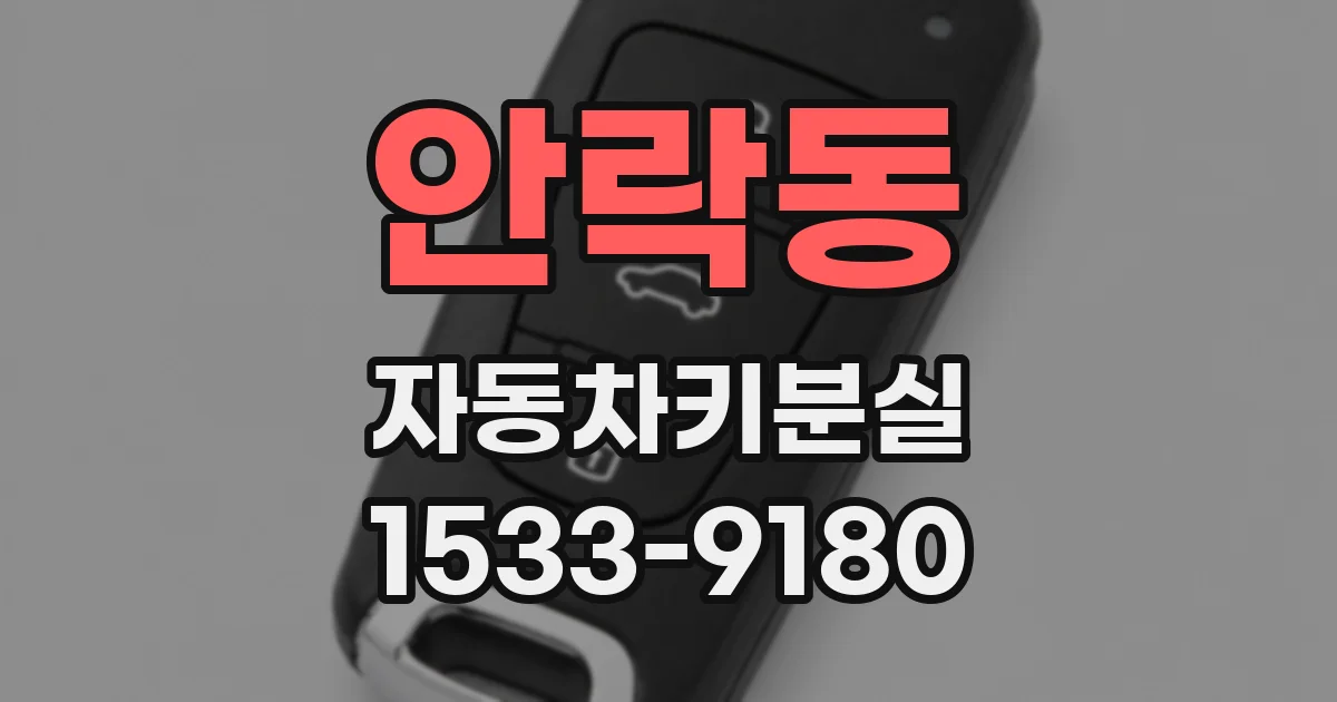 안락동 자동차키분실