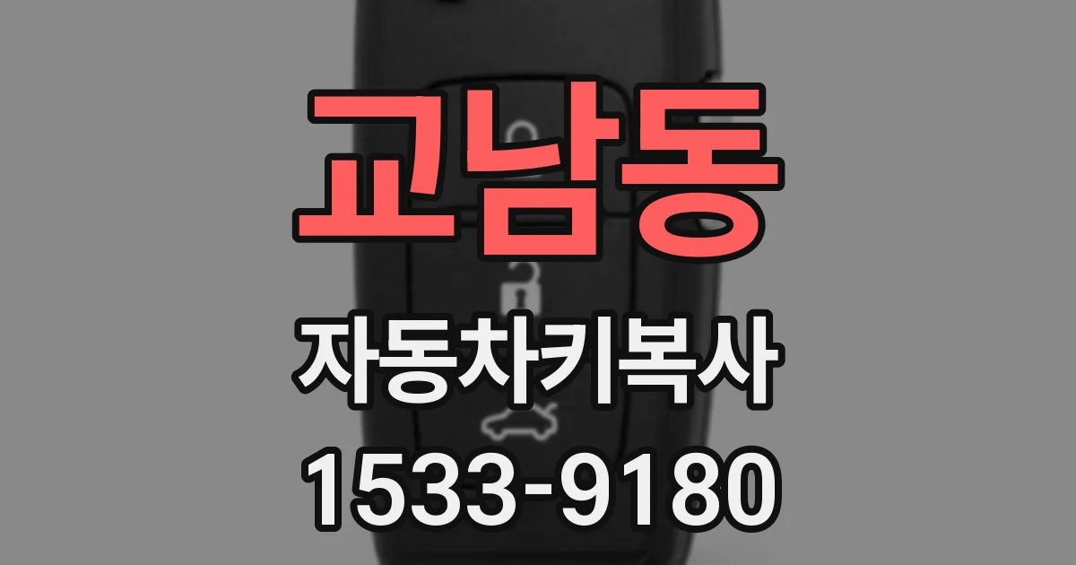 교남동 자동차키복사