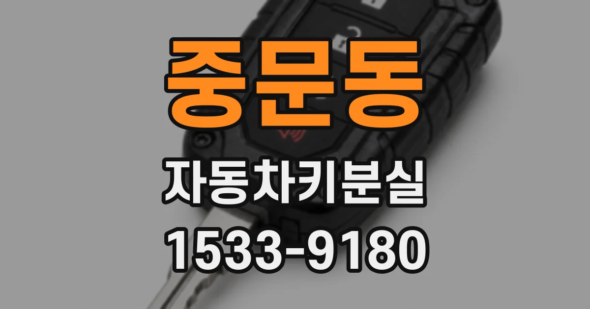 중문동 자동차키분실