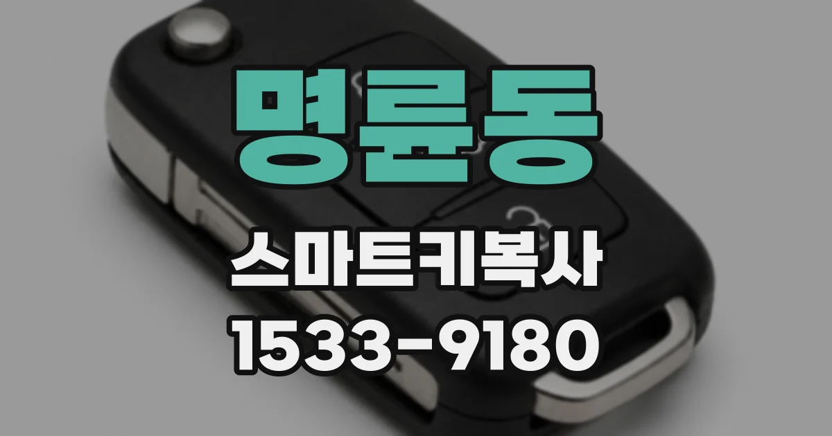 명륜동 스마트키복사