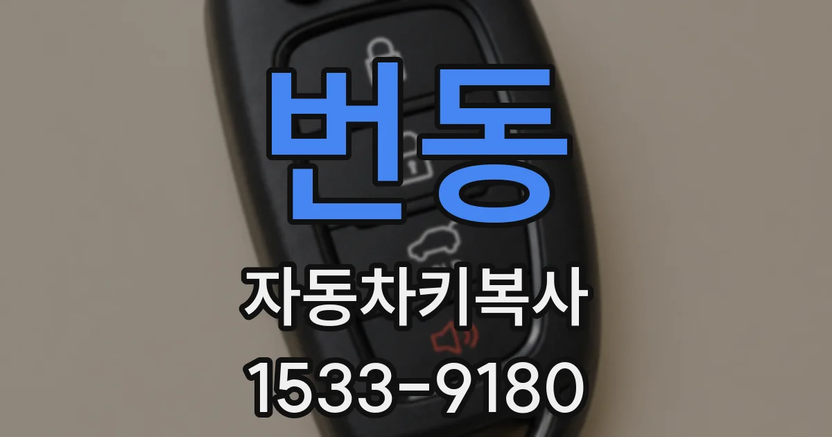 번동 자동차키복사