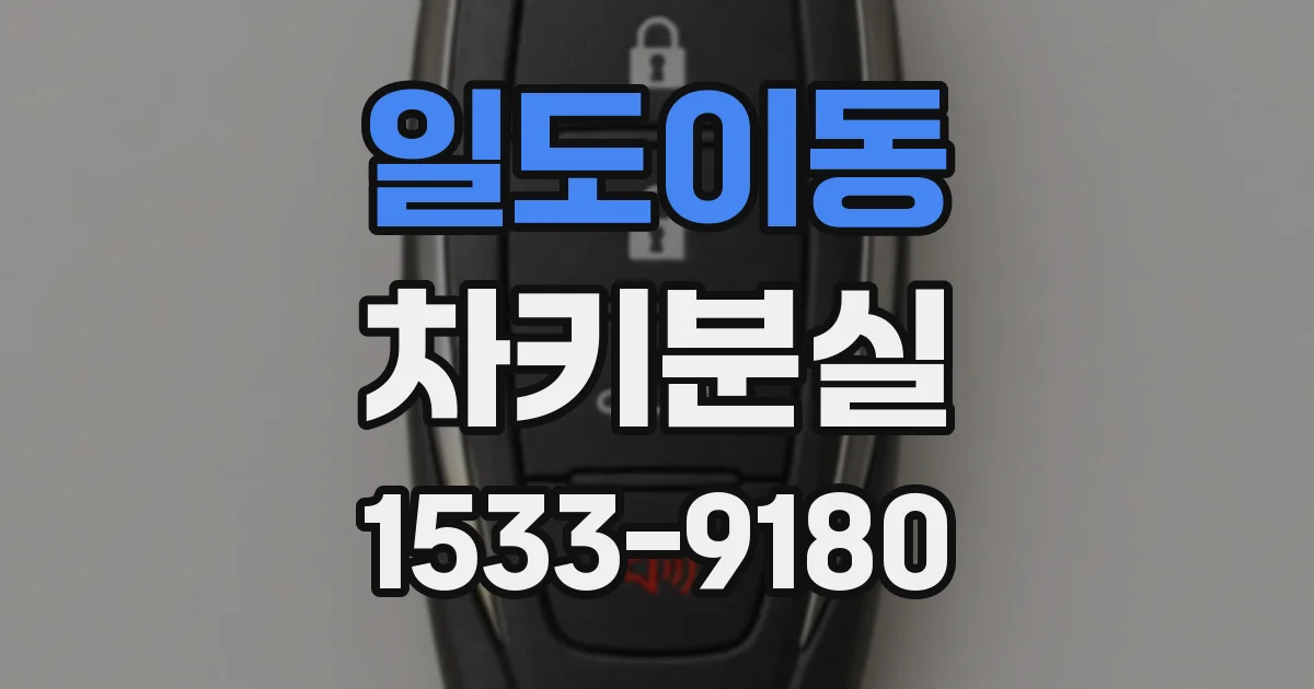 일도이동 차키분실