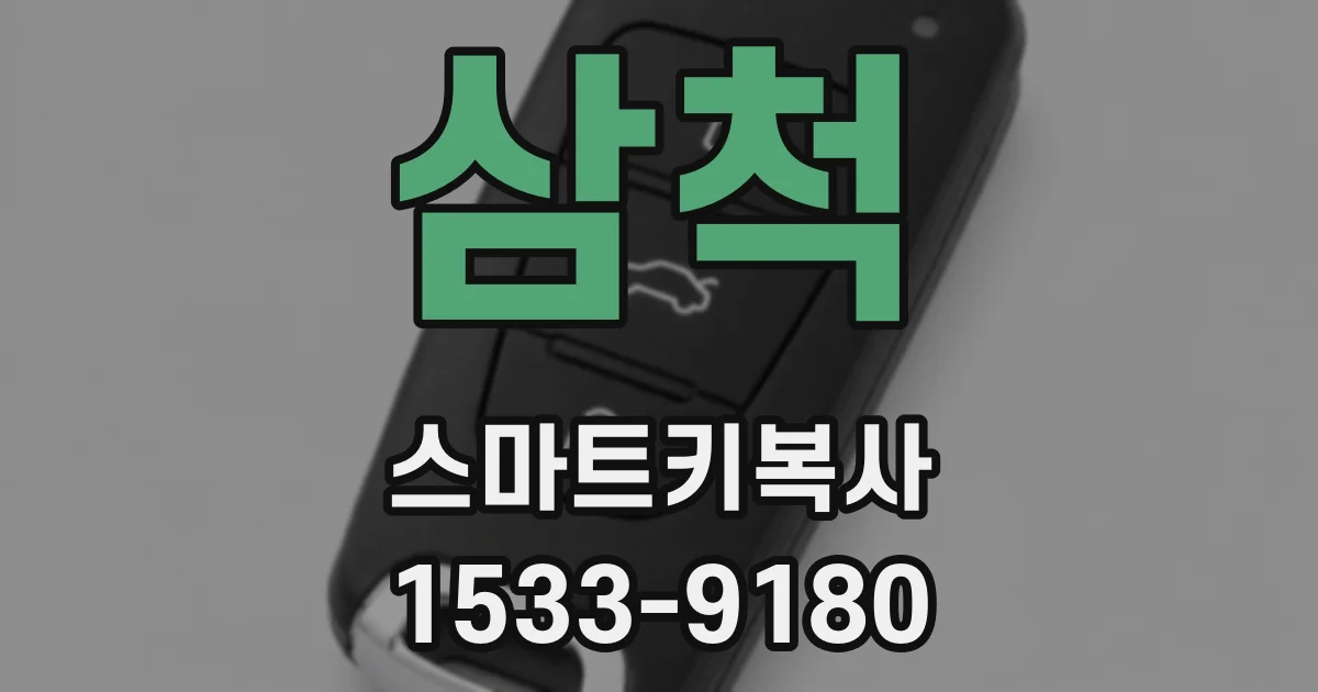 삼척 스마트키복사