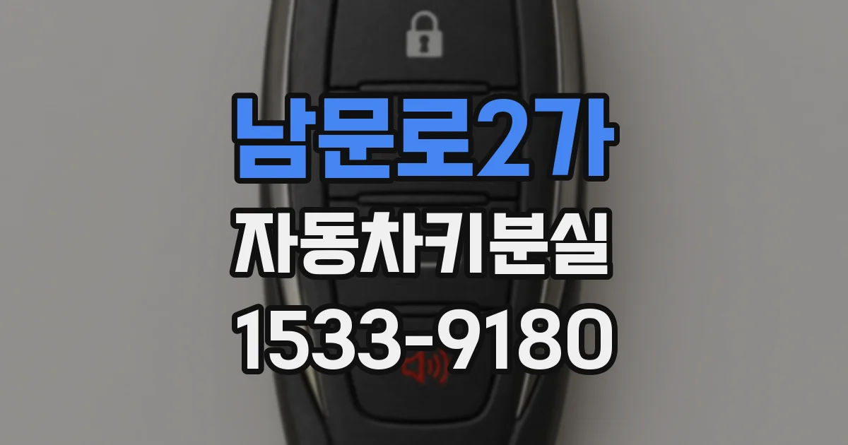 남문로2가 자동차키분실