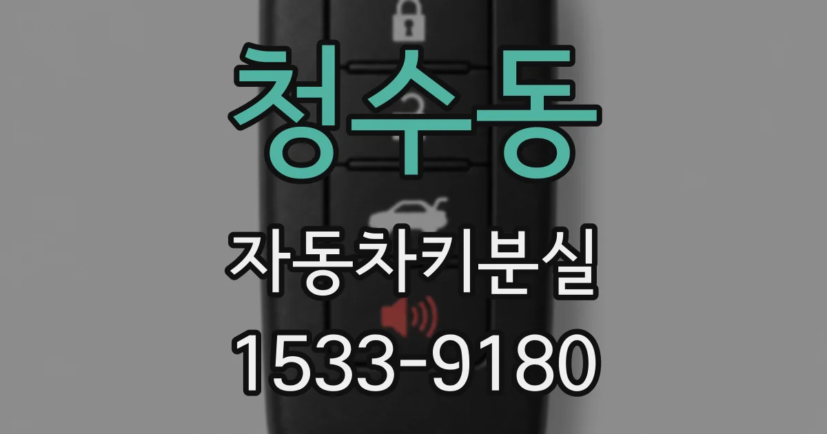 청수동 자동차키분실