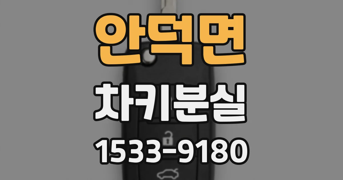 안덕면 차키분실