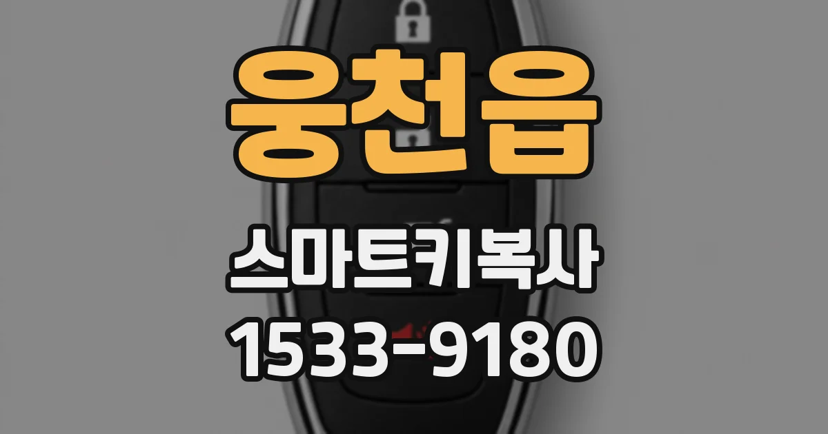 웅천읍 스마트키복사