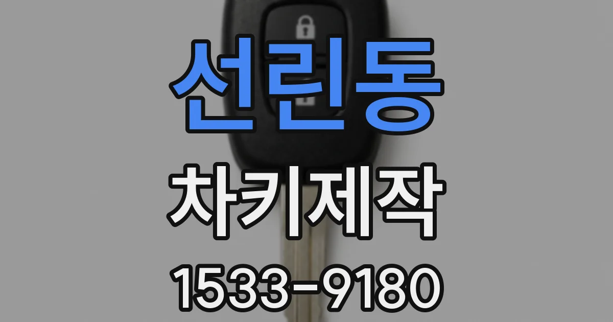 선린동 차키제작