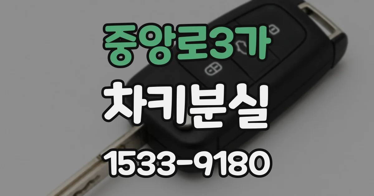 중앙로3가 차키분실