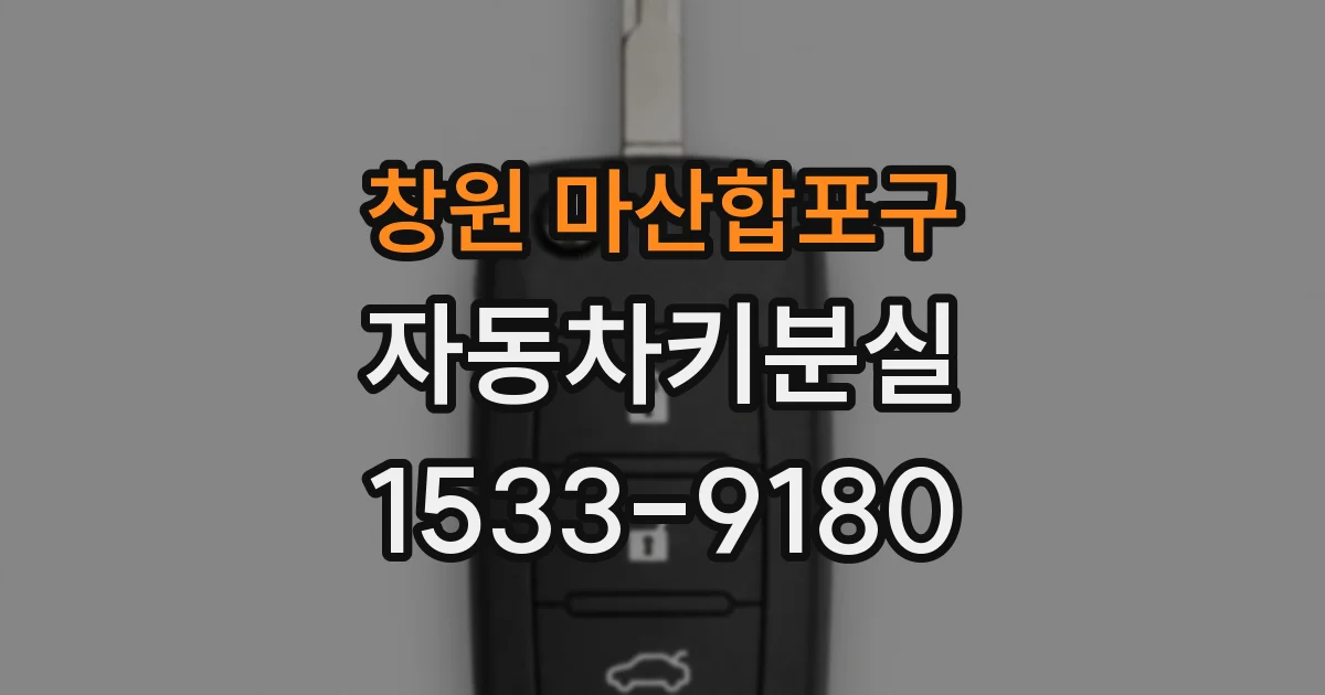 창원 마산합포구 자동차키분실