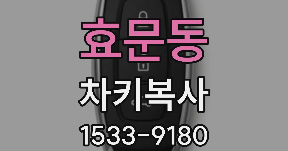 효문동 차키복사