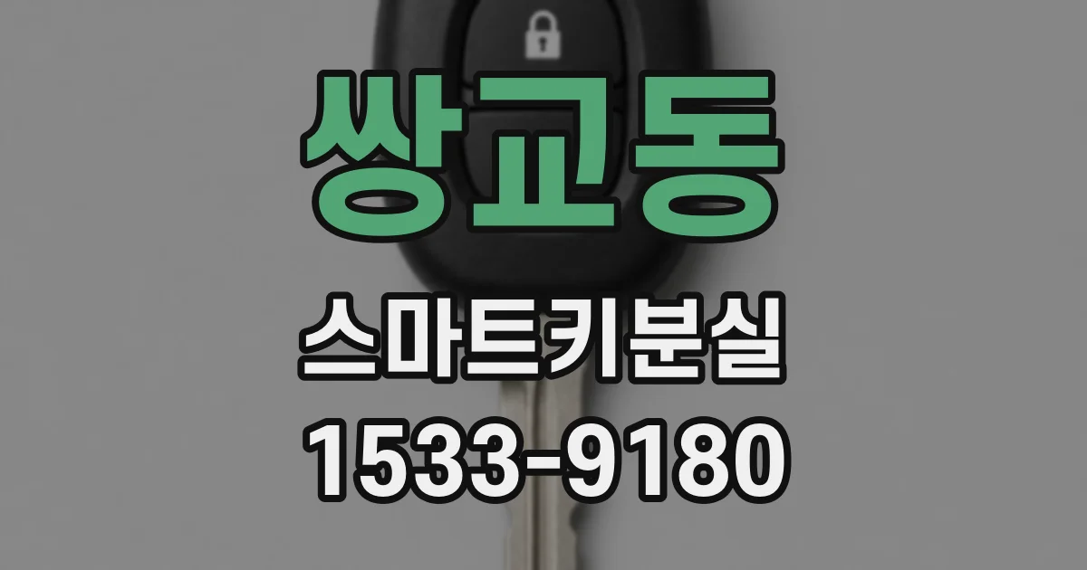 쌍교동 스마트키분실