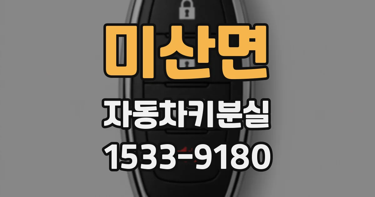 미산면 자동차키분실