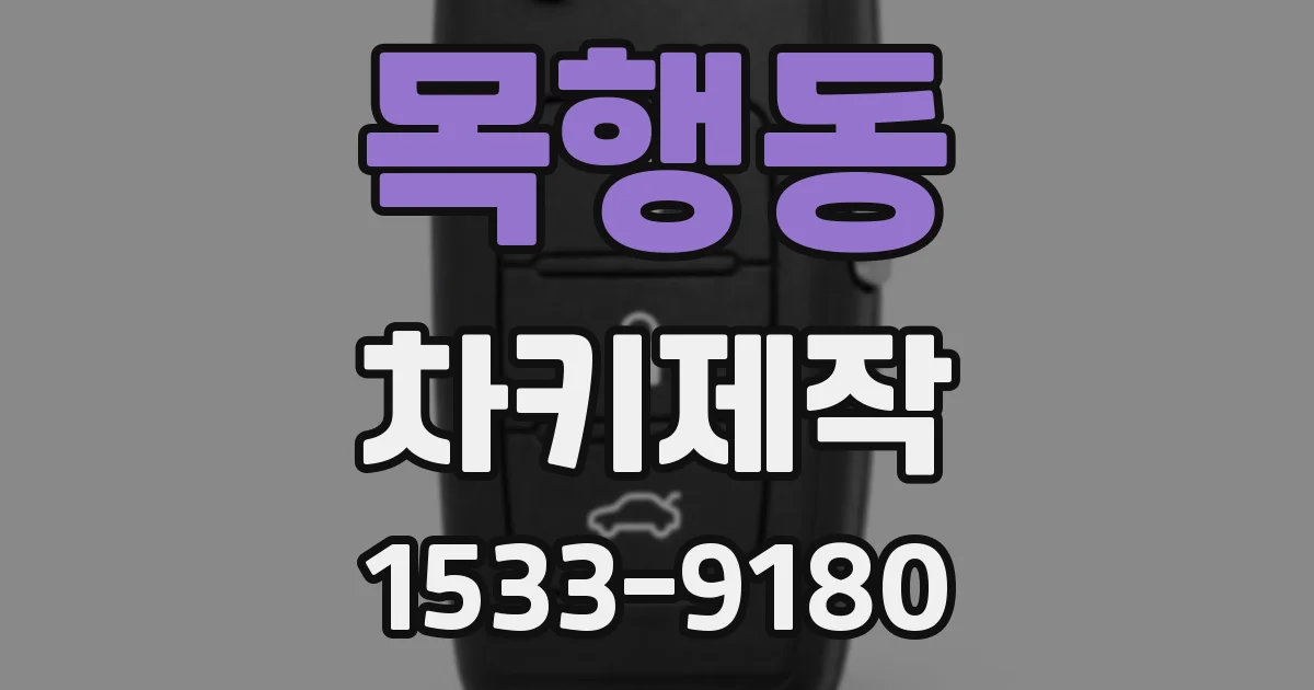 목행동 차키제작