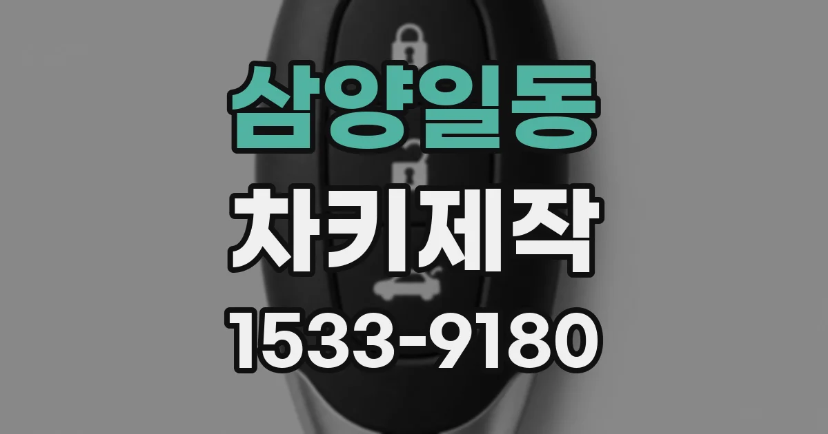 삼양일동 차키제작