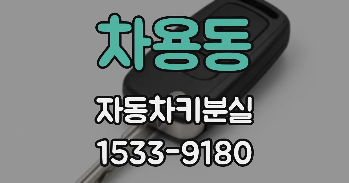 차용동 자동차키분실