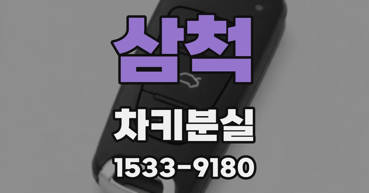삼척 차키분실