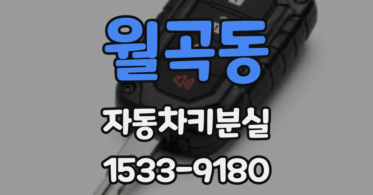 월곡동 자동차키분실