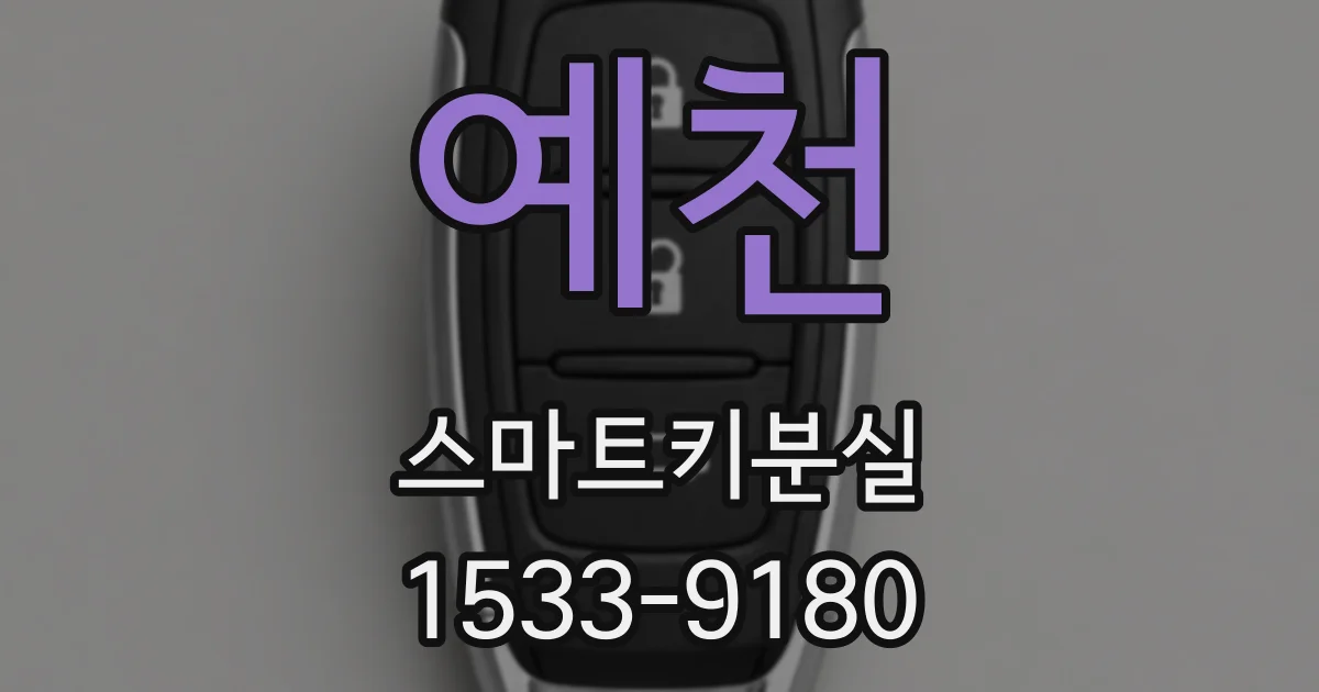 예천 스마트키분실