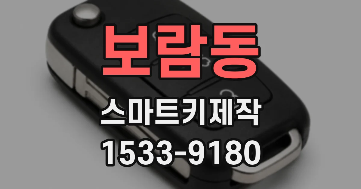 보람동 스마트키제작
