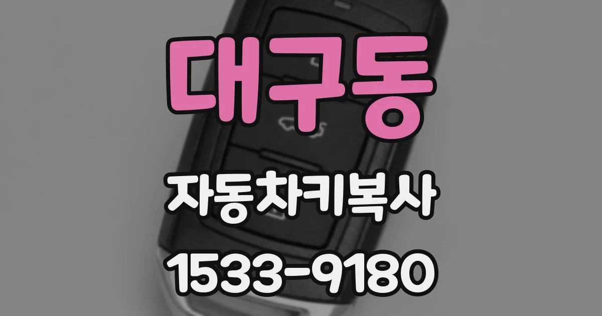대구동 자동차키복사