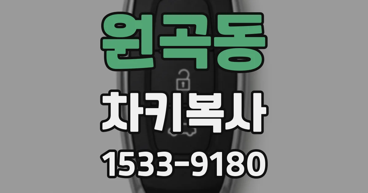 원곡동 차키복사