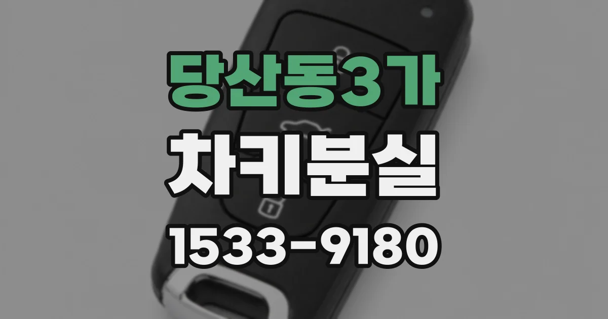 당산동3가 차키분실