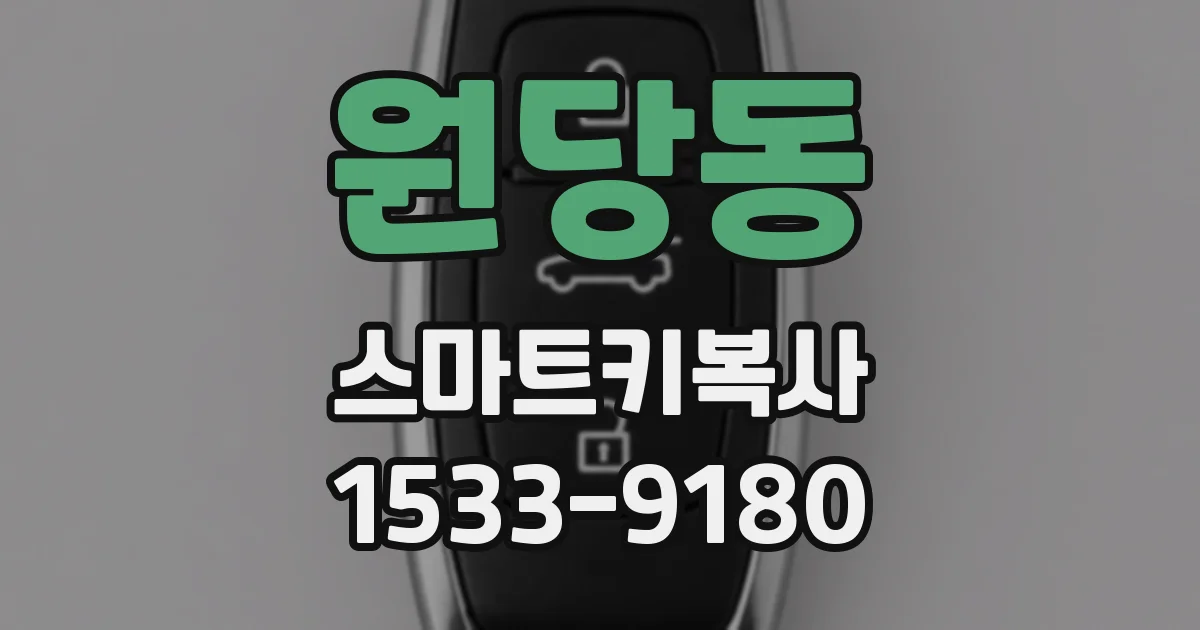 원당동 스마트키복사