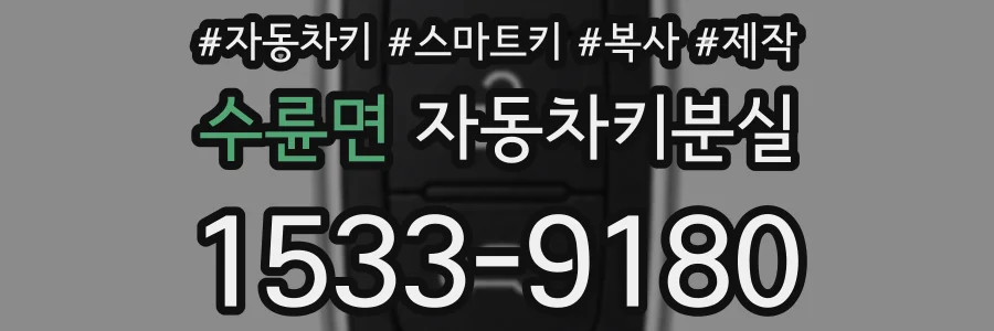 수륜면 자동차키분실