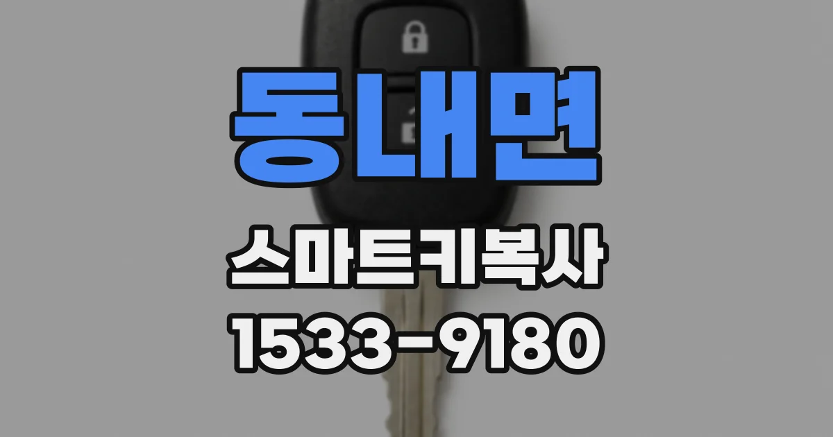 동내면 스마트키복사