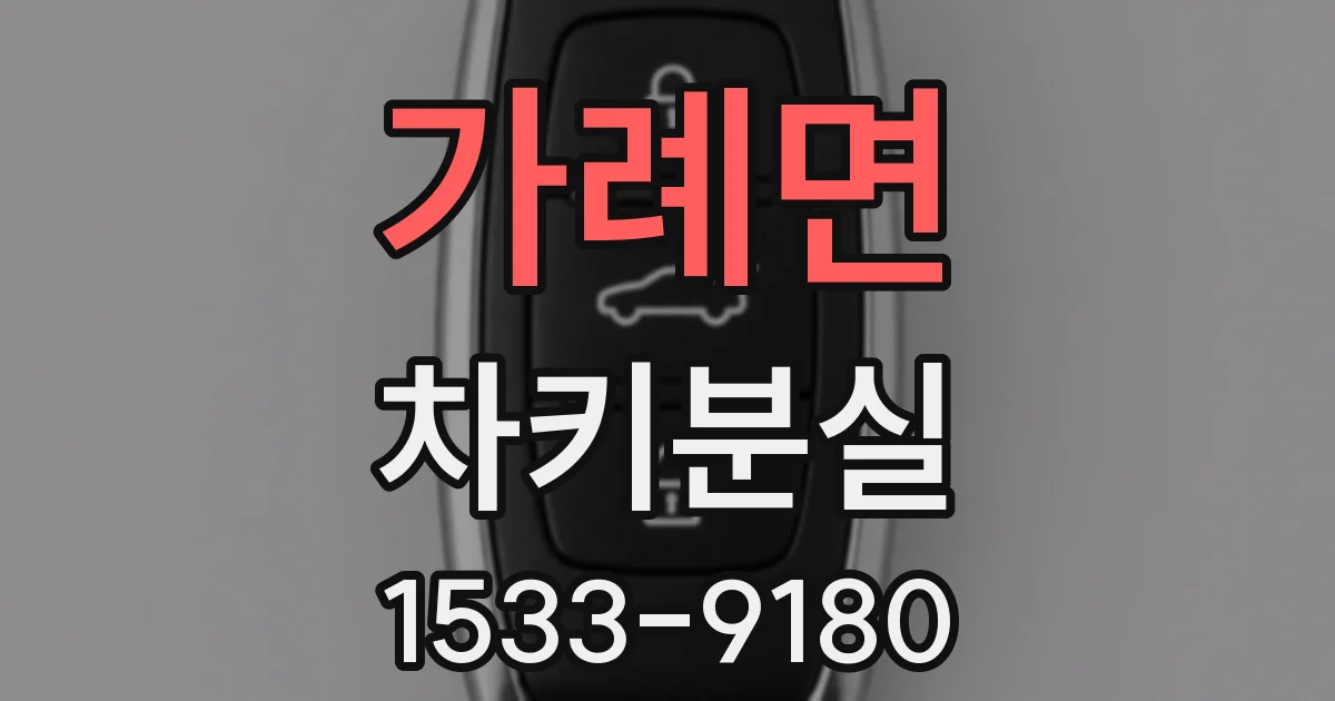 가례면 차키분실
