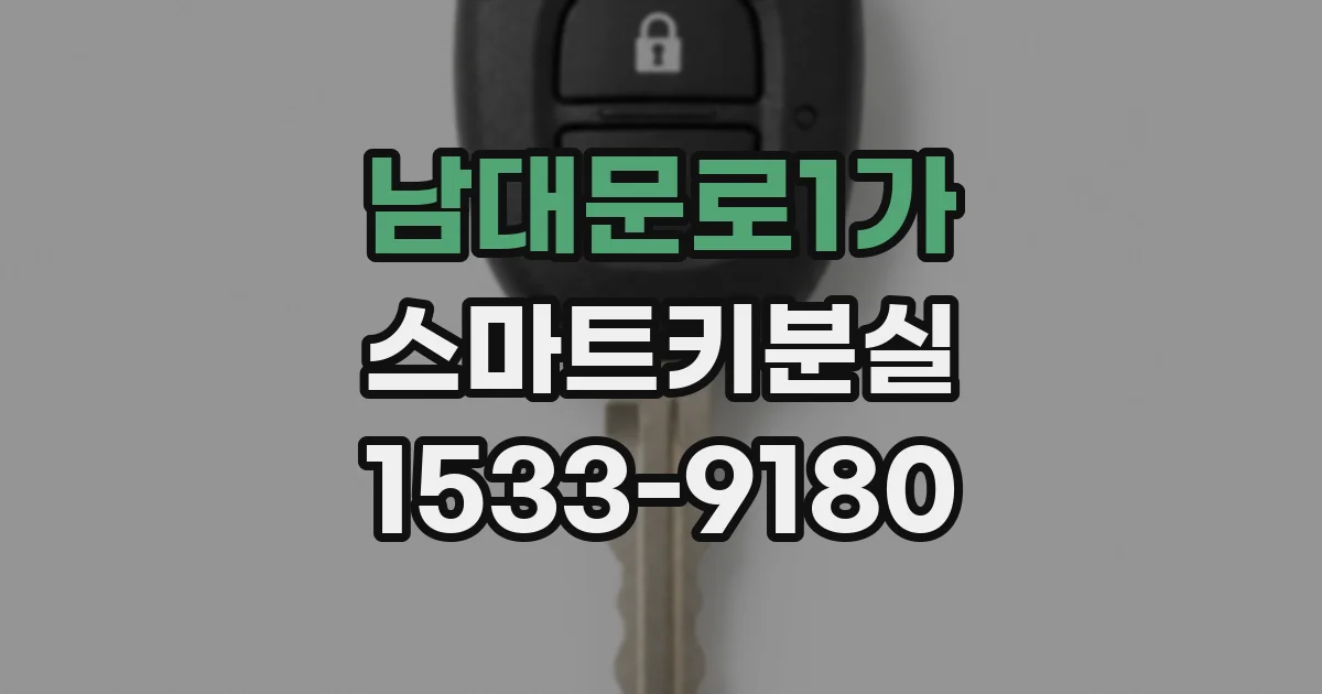 남대문로1가 스마트키분실
