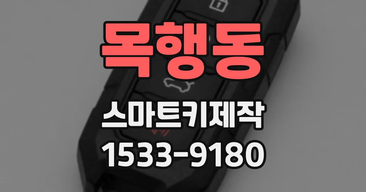 목행동 스마트키제작