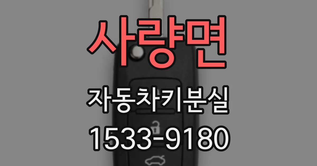 사량면 자동차키분실