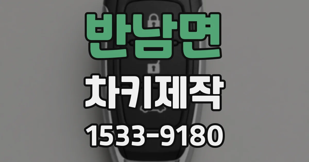 반남면 차키제작