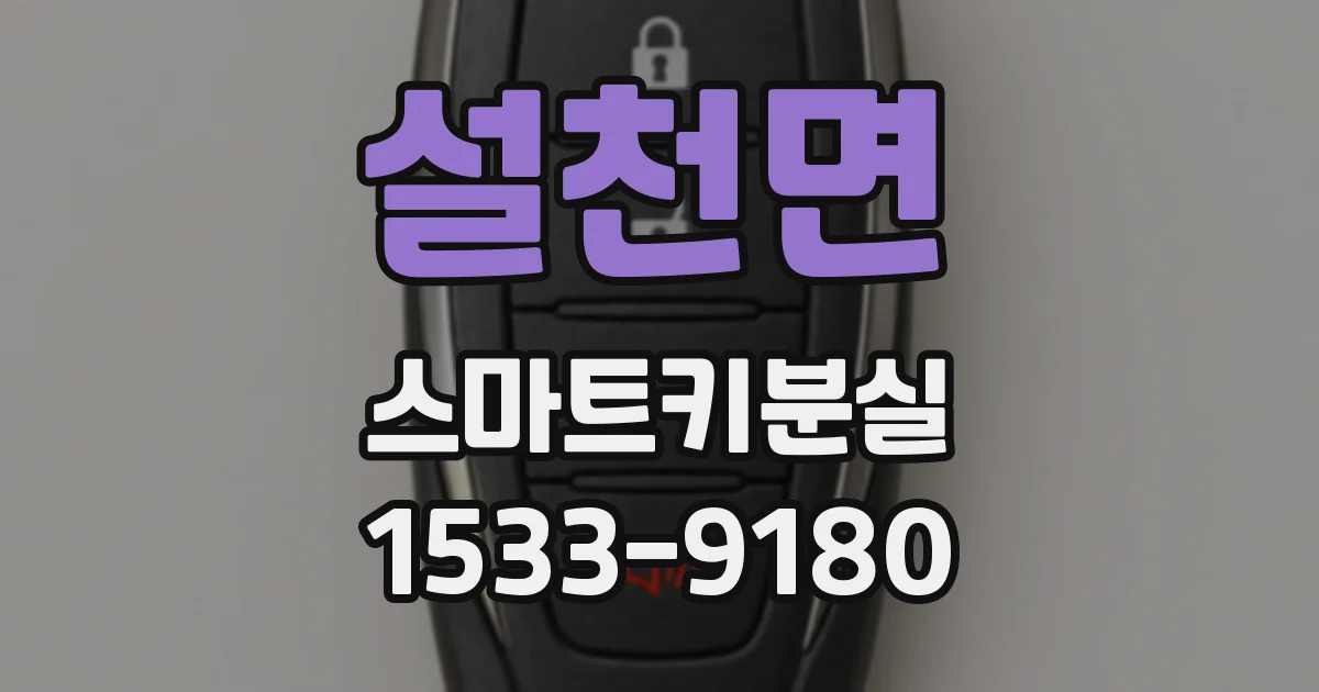 설천면 스마트키분실
