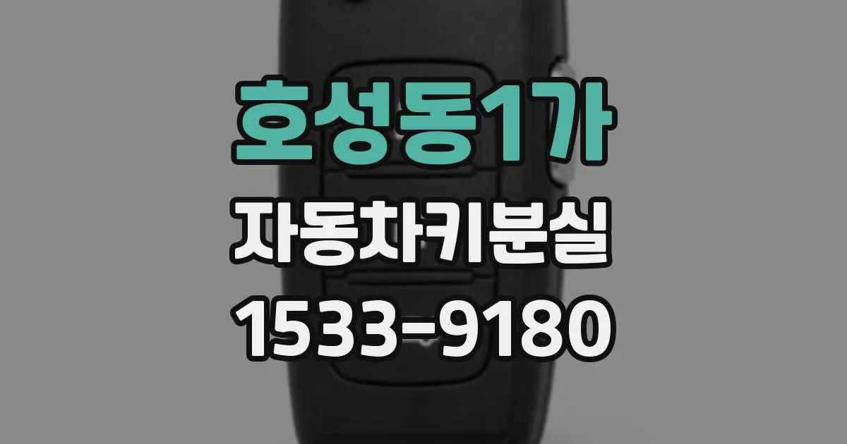 호성동1가 자동차키분실