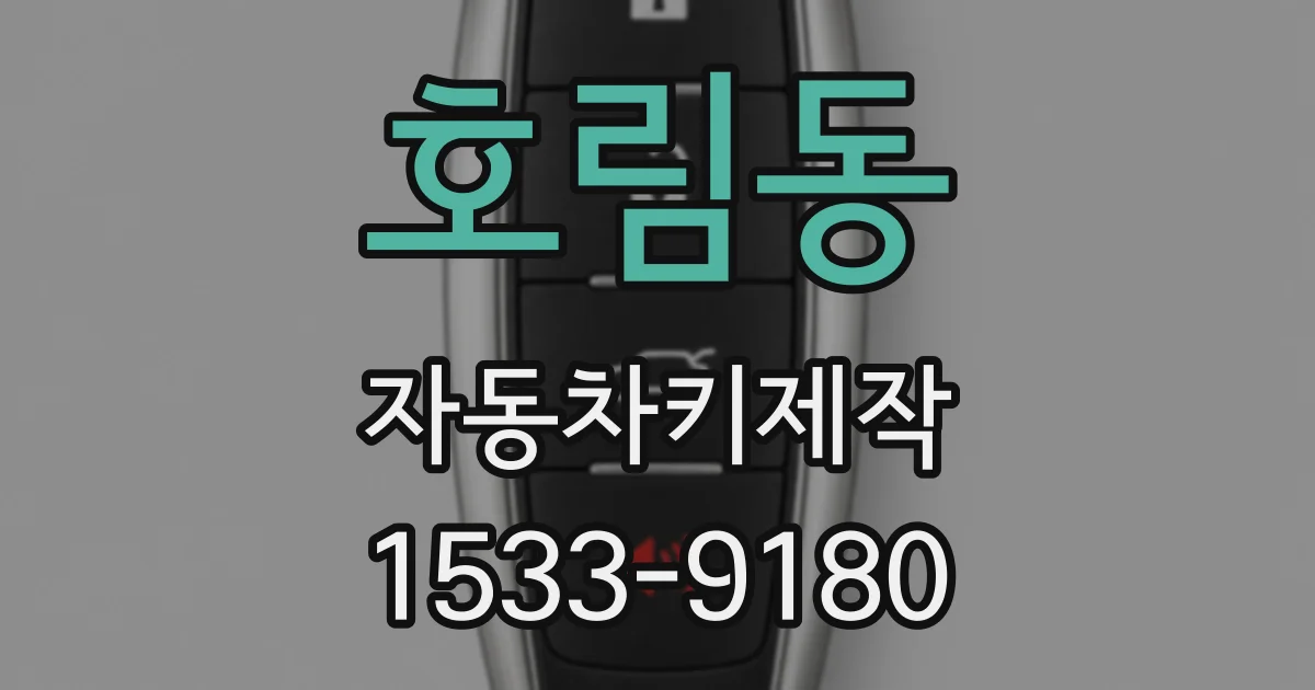 호림동 자동차키제작
