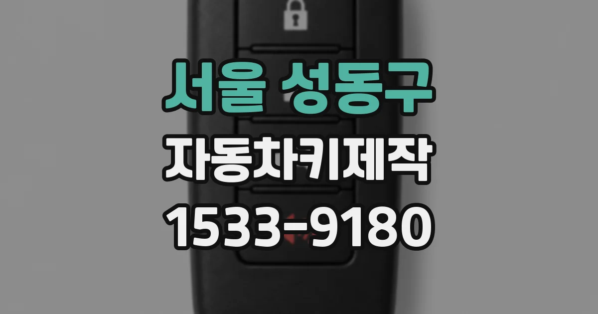 서울 성동구 자동차키제작