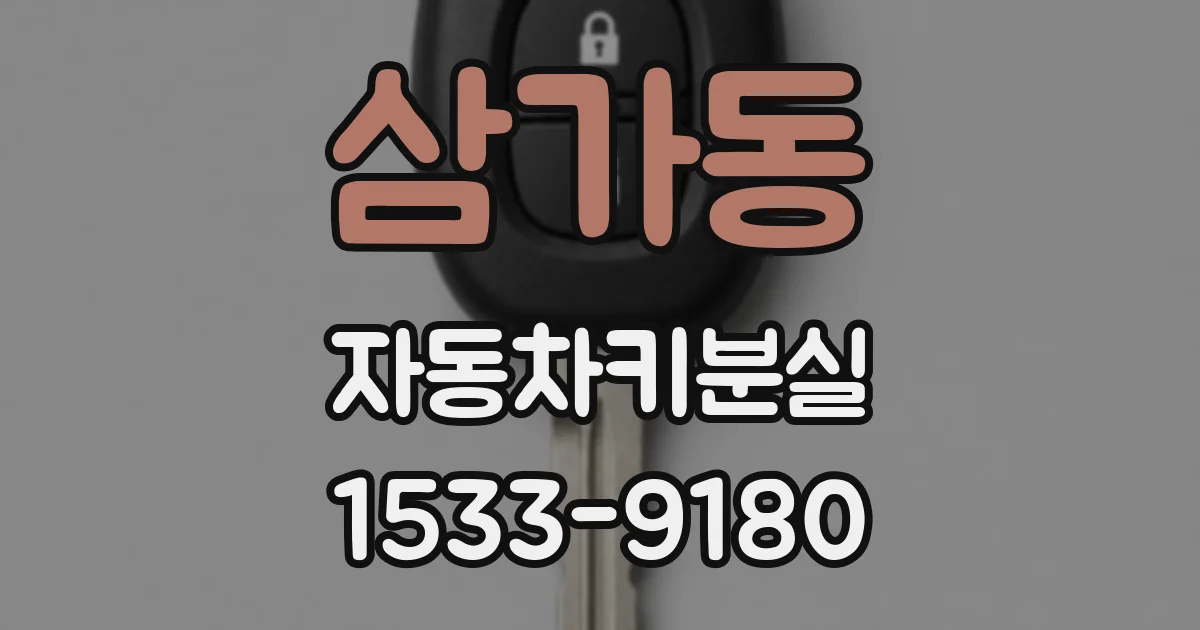 삼가동 자동차키분실