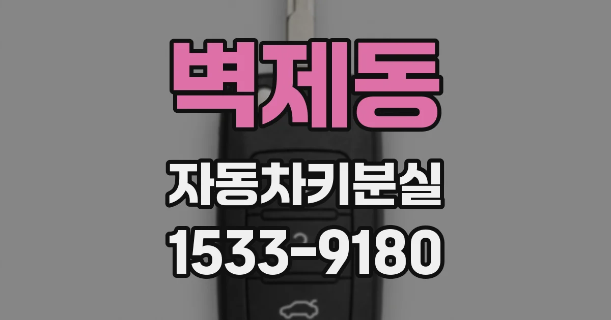 벽제동 자동차키분실