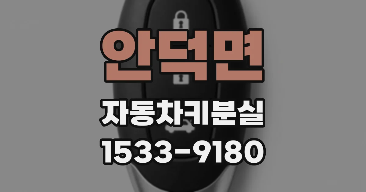 안덕면 자동차키분실