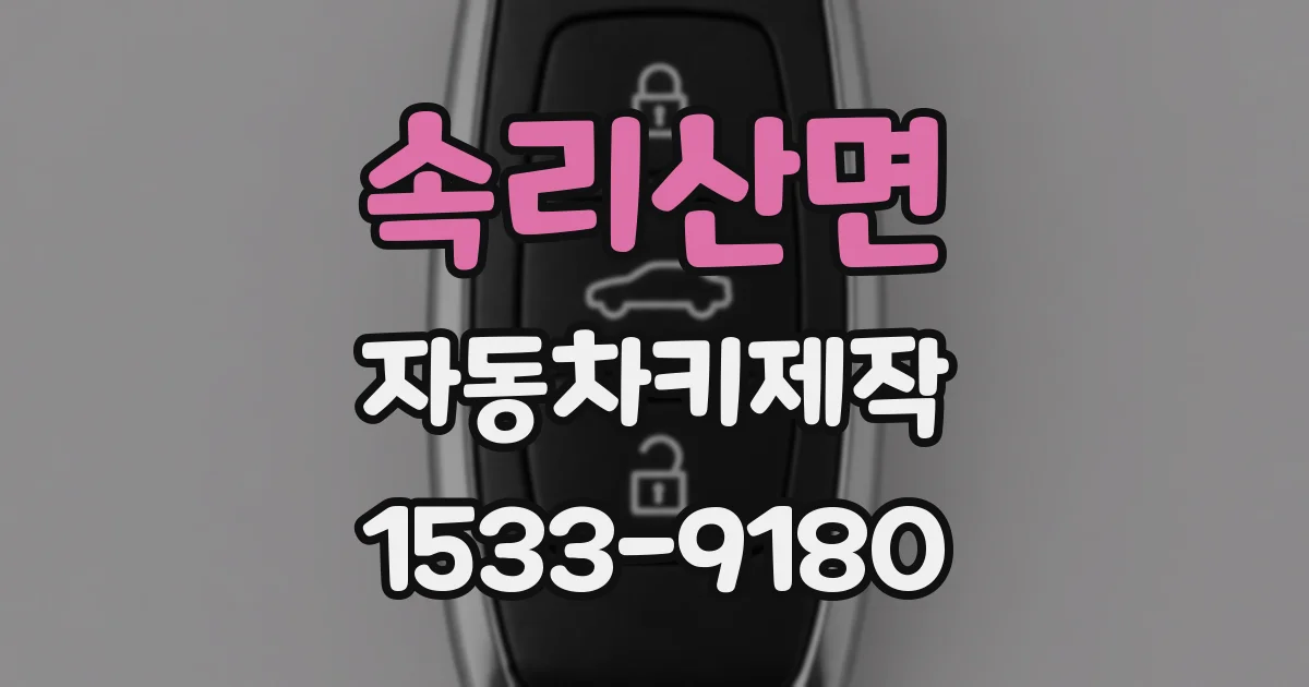 속리산면 자동차키제작