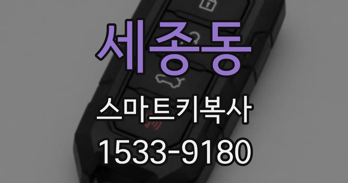 세종동 스마트키복사