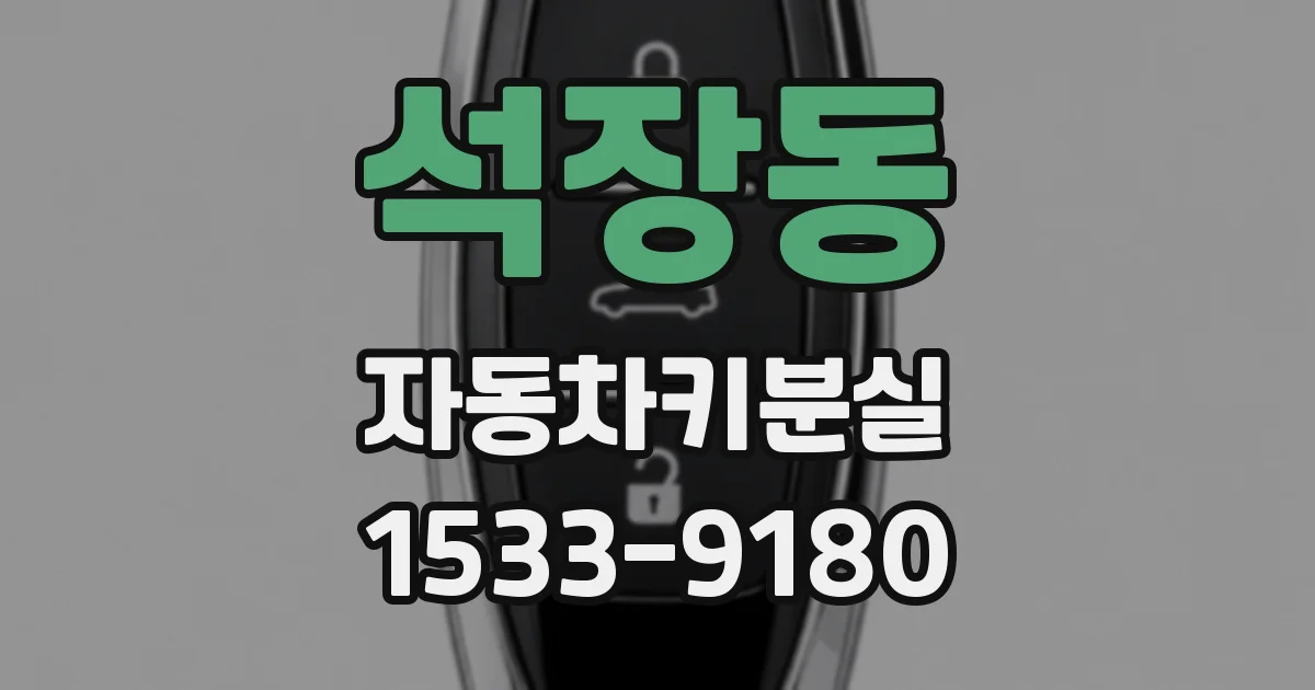 석장동 자동차키분실