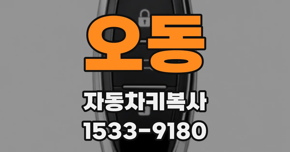 오동 자동차키복사