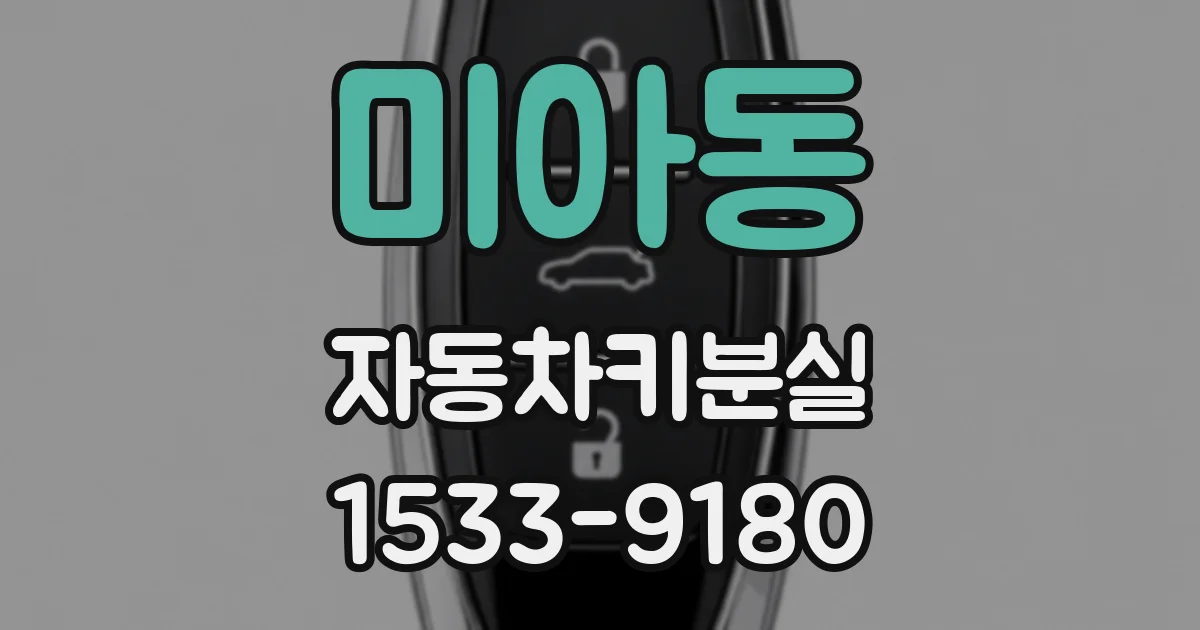 미아동 자동차키분실