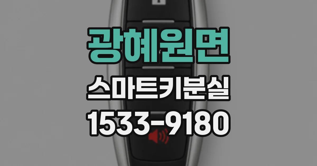 광혜원면 스마트키분실